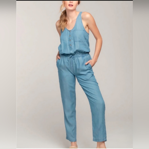 Everly Pants - Women's Blue Jumpsuit